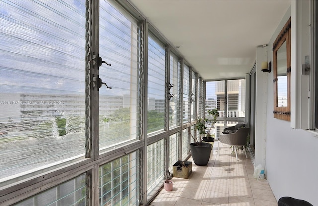 view of sunroom