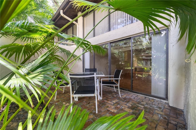 view of patio with outdoor dining space