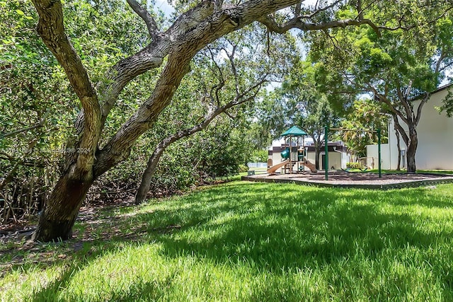 view of yard with playground community