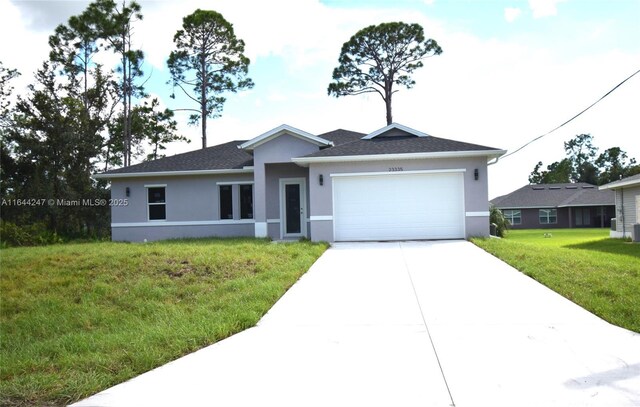 3092 Crowder St, Port Charlotte, FL 33980 - ranch-style home with a garage and a front yard