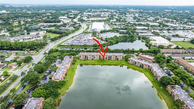 6219 Coral Lake Dr Unit 207, Margate, FL 33063 - bird's eye view with a water view