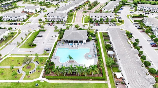 birds eye view of property featuring a residential view