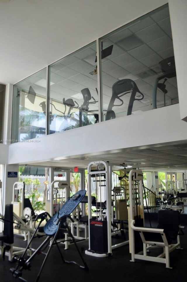 view of exercise room