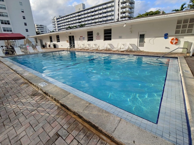 view of pool with a patio area