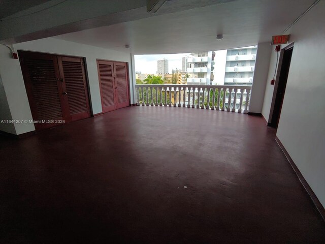 interior space featuring concrete floors