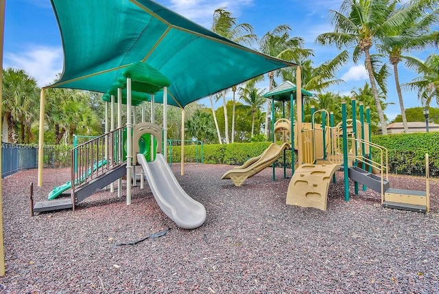 view of jungle gym