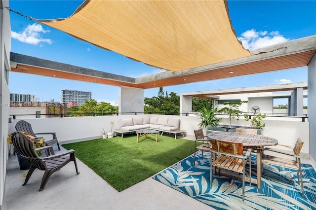 view of patio with an outdoor hangout area