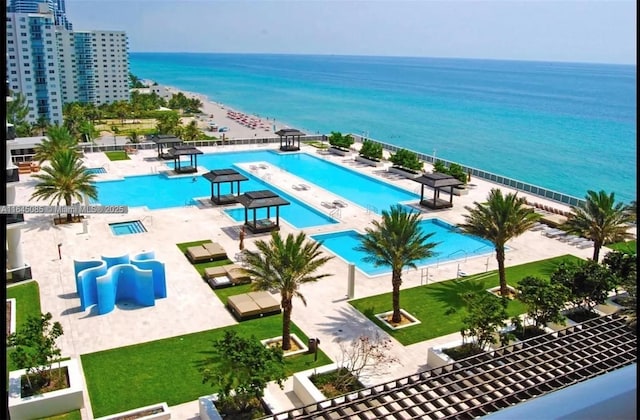 1850 S Ocean Dr Unit 3809, Hallandale Beach, FL 33009 - community pool featuring a water view