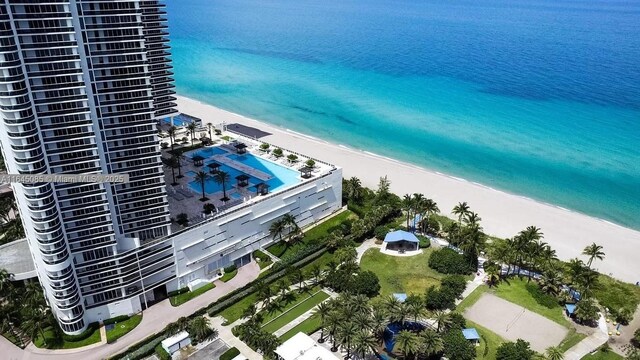 1850 S Ocean Dr Unit 3809, Hallandale Beach, FL 33009 - drone / aerial view of unending shoreline and a pool area