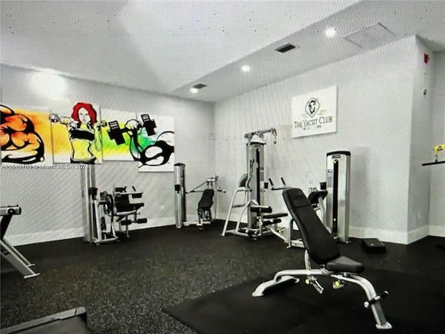 view of workout area