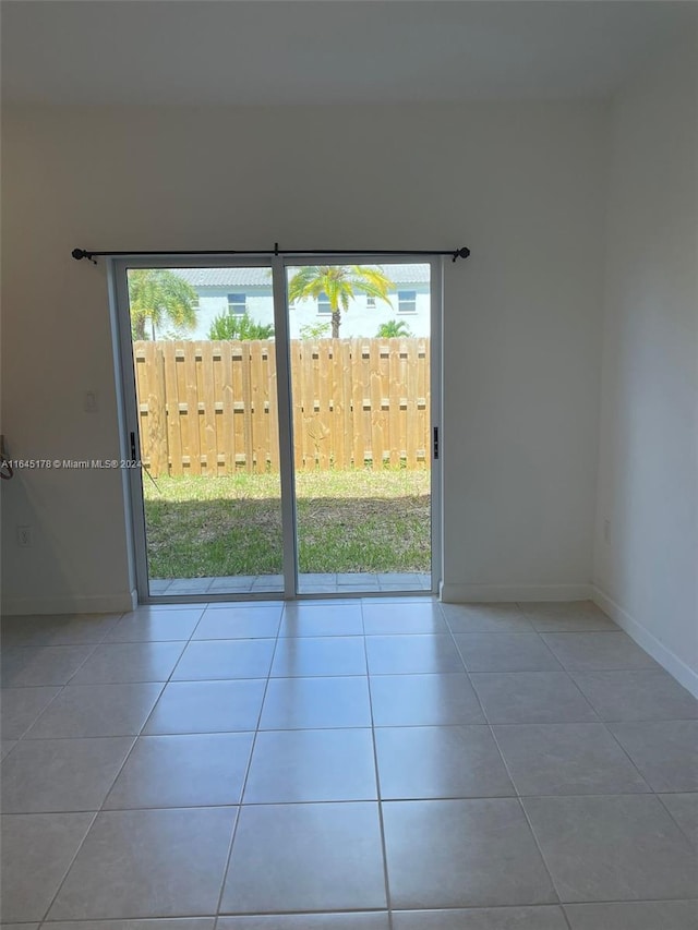 view of tiled empty room