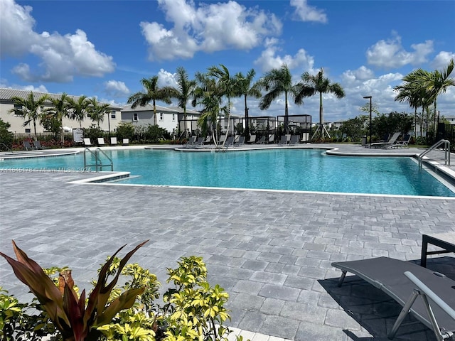 view of pool with a patio area