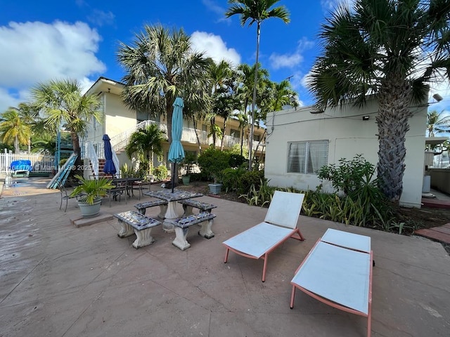 8420 Byron Ave Unit 4, Miami Beach, FL 33141 - view of patio with fence
