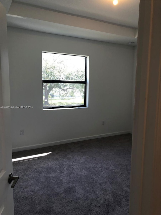 carpeted empty room with baseboards