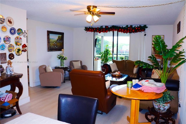 900 Saint Charles Pl Unit 316, Pembroke Pines, FL 33026 - living room with light wood finished floors and a ceiling fan