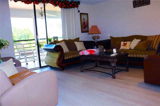 900 Saint Charles Pl Unit 316, Pembroke Pines, FL 33026 - living area with wood finished floors and a ceiling fan