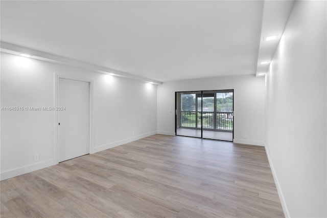 empty room featuring light wood-type flooring