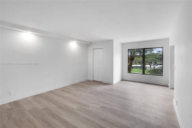 empty room featuring light hardwood / wood-style flooring