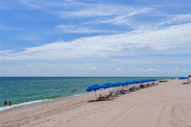 water view featuring a beach view