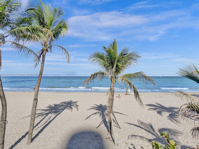 water view with a view of the beach