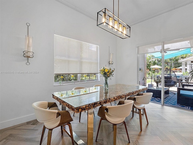 dining room featuring baseboards