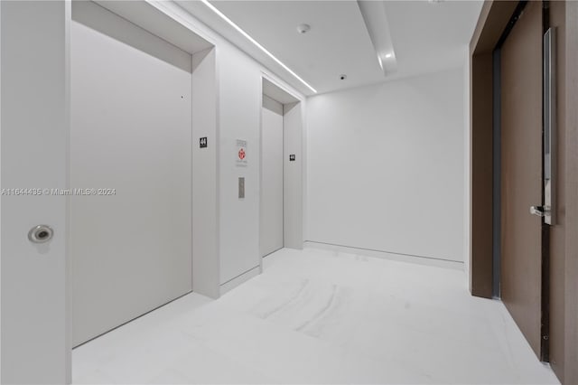 hall featuring elevator