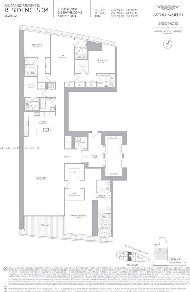 300 Biscayne Blvd Way Unit 4204, Miami, FL 33131 - floor plan / room layout