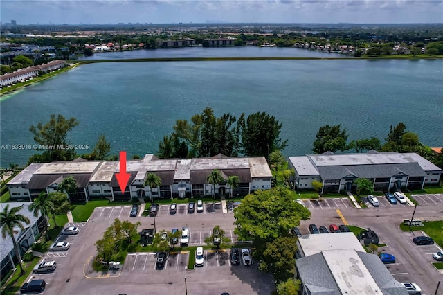 468 NE 206th Ln Unit 105, Miami, FL 33179 - drone / aerial view featuring a water view