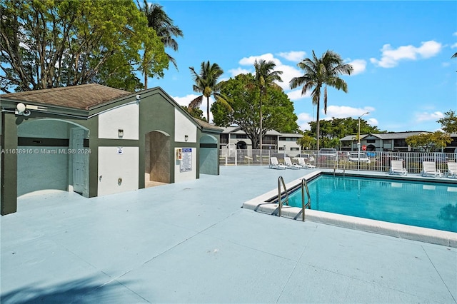 view of pool with a patio area