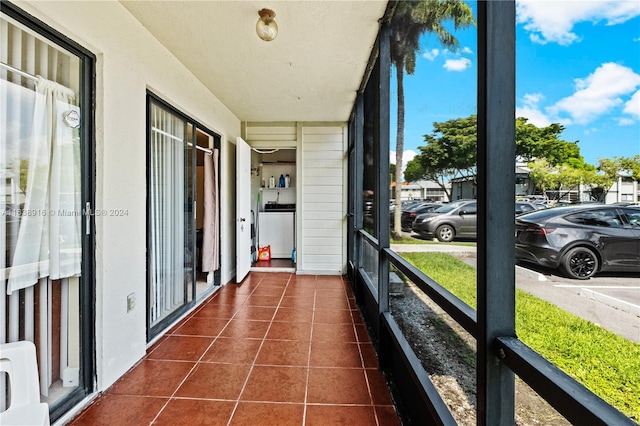 view of sunroom