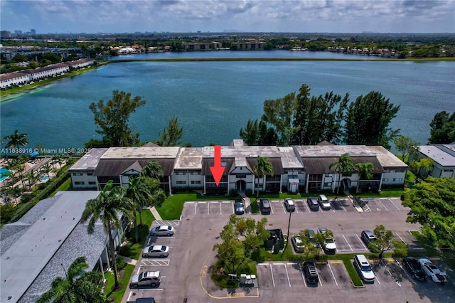 468 NE 206th Ln Unit 105, Miami, FL 33179 - aerial view featuring a water view