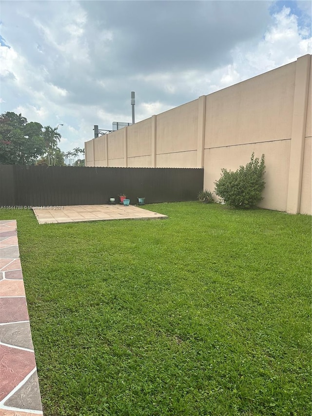 view of yard with a patio