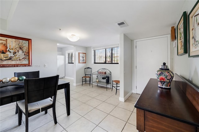 view of tiled dining area