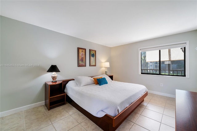 view of tiled bedroom