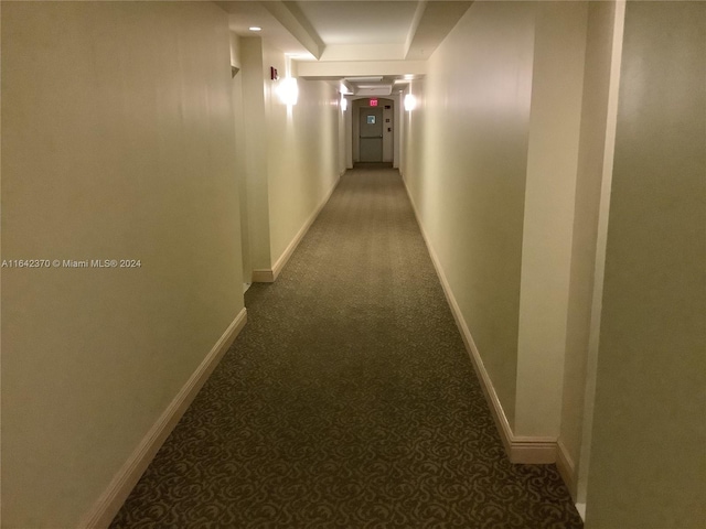 corridor featuring carpet floors