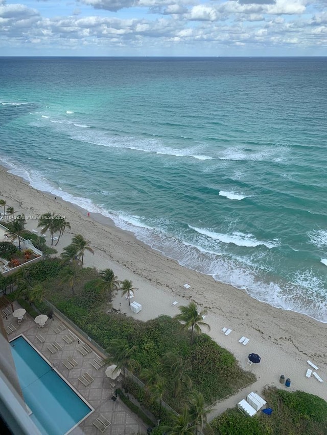 water view featuring a beach view