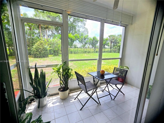 view of sunroom / solarium