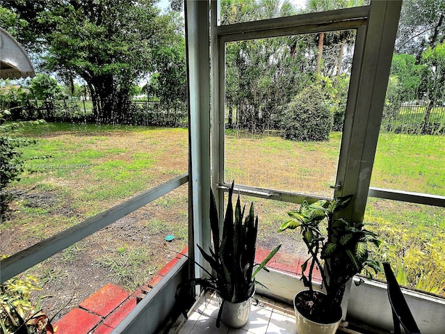 view of sunroom