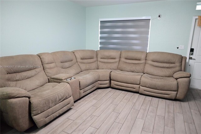 living room featuring light hardwood / wood-style flooring