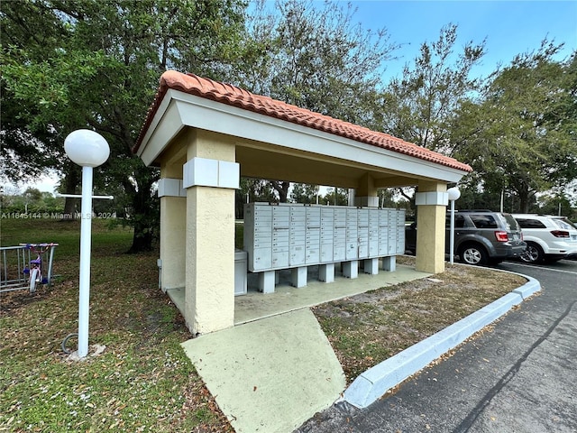 view of home's community with mail boxes