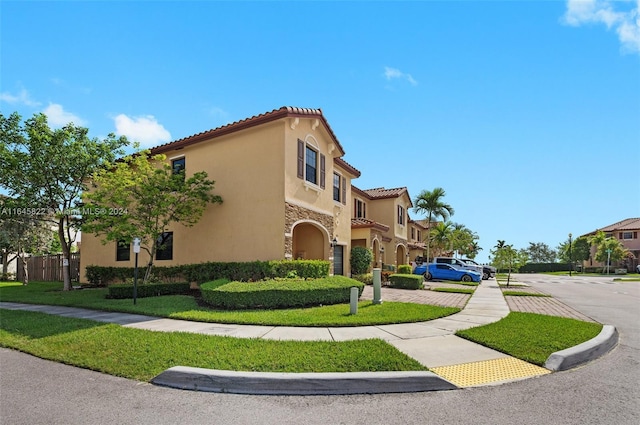 view of property featuring a garage