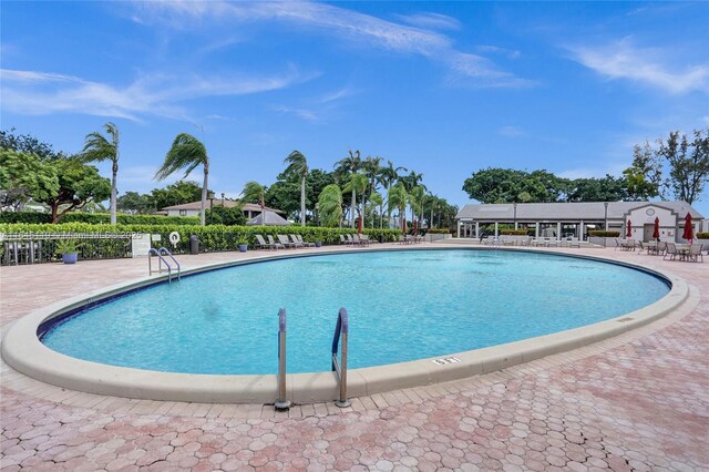 view of pool with a patio area