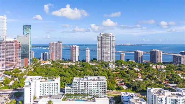 1600 SW 1st Ave Unit 614, Miami, FL 33129 - birds eye view of property with a water view