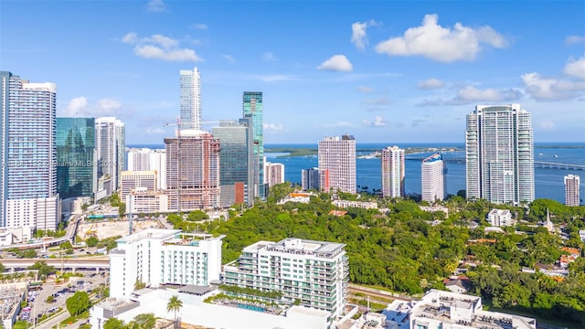 view of city with a water view