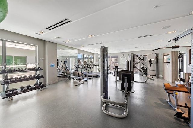 view of exercise room