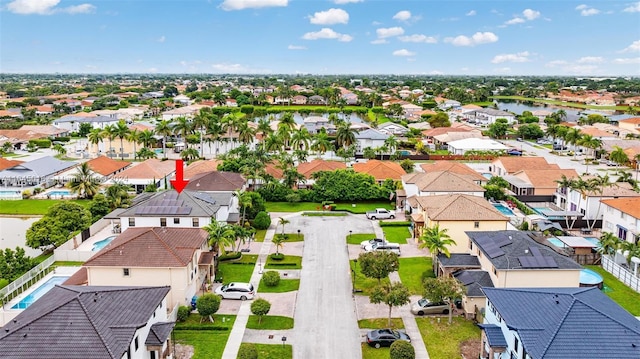 drone / aerial view featuring a residential view