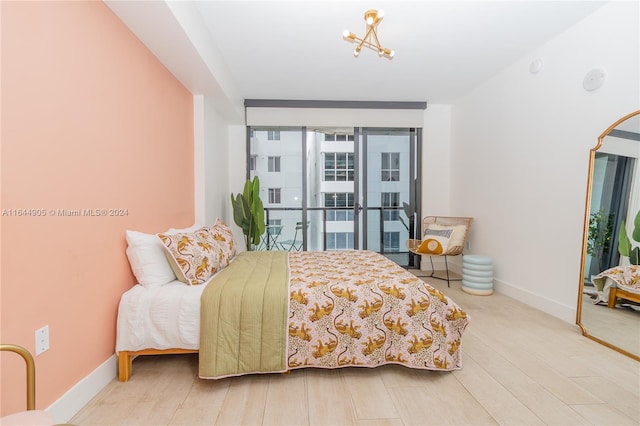 bedroom featuring hardwood / wood-style flooring