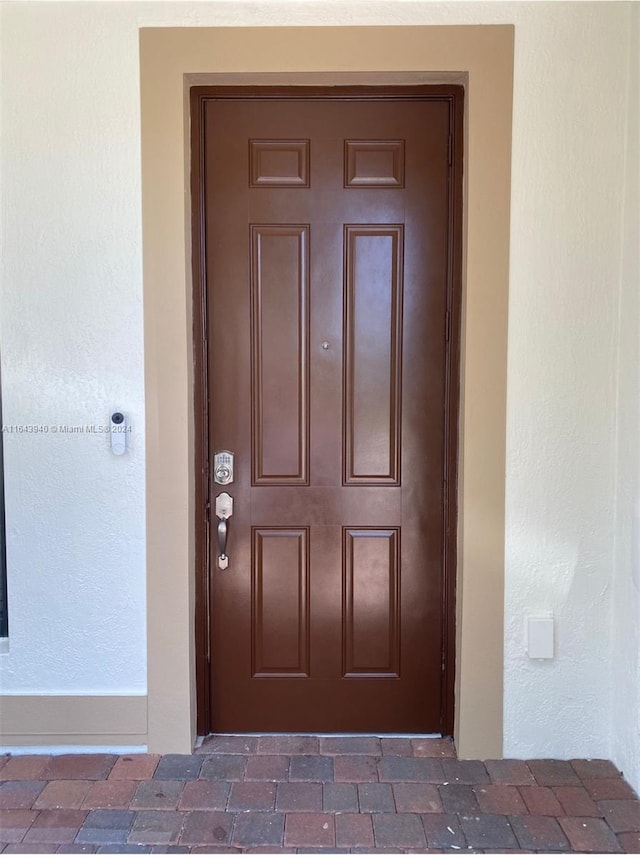 view of doorway to property