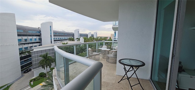 balcony featuring a view of city