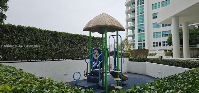 view of community jungle gym